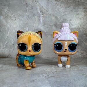 Set Of 2 LOL Surprise Doll Pets Uptown Meow Secret Agent Kitty Rare